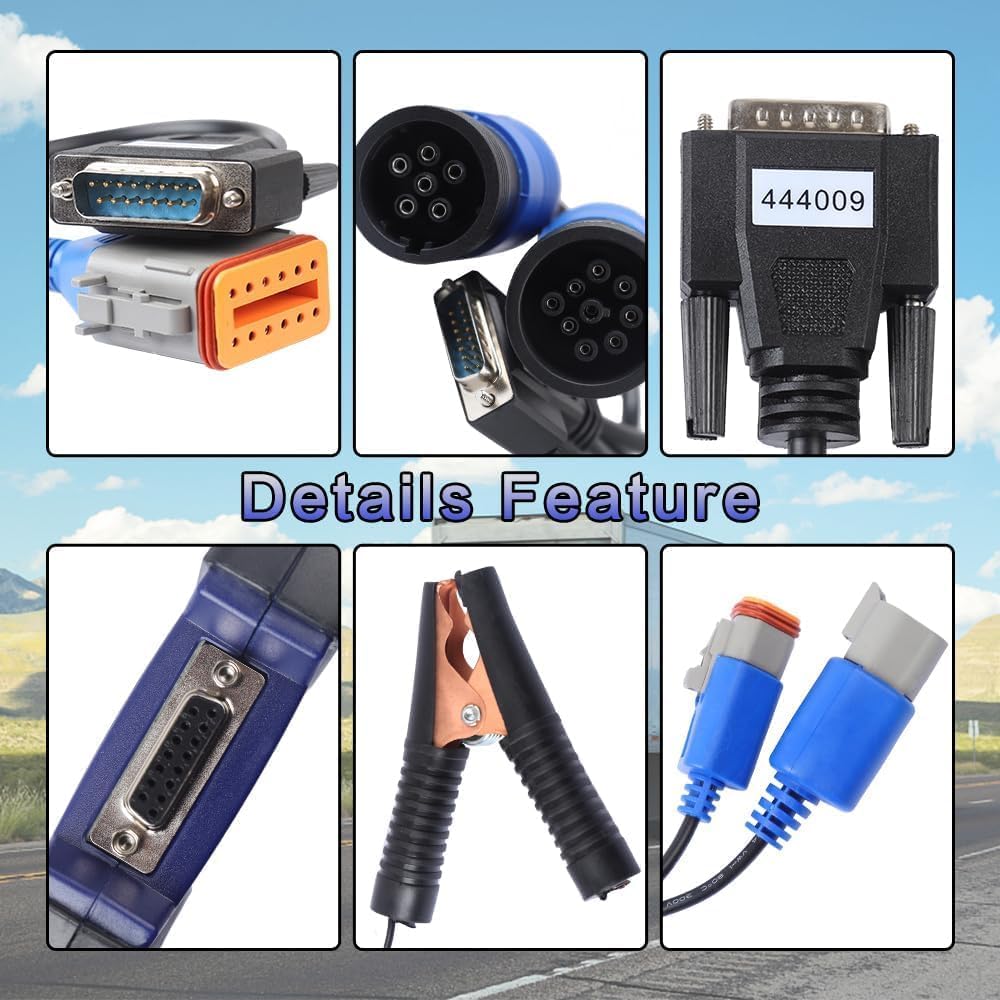 Usb-Link Nexiq N2+BT Diagnostic Tool with Cables, Bluetooth Nexiq USB Link 2 Heavy Duty Truck Scanner Diagnosis